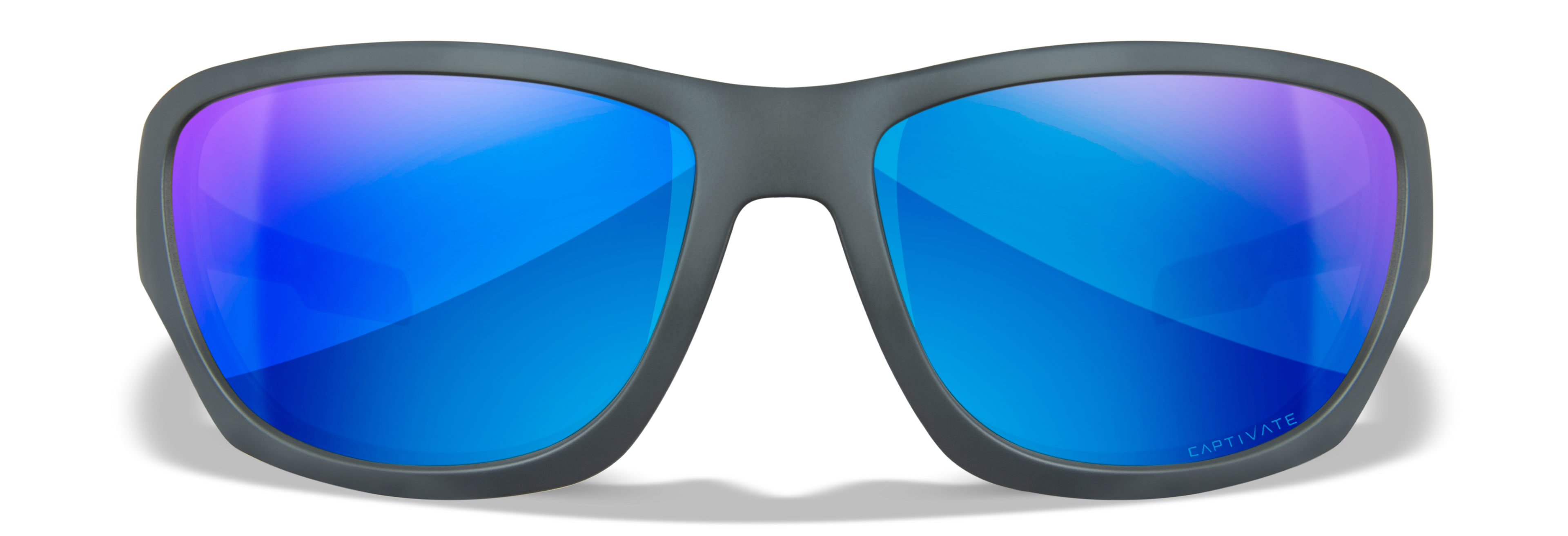 Wiley X WX CLIMB — Captivate Polarized - Blue Mirror -  Grey, Matte Grey by Wiley X - Tactical Sunglasses