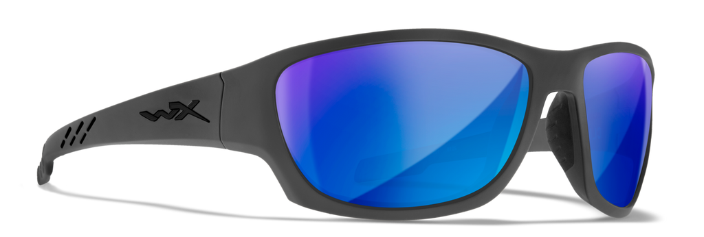 Wiley X WX CLIMB — Captivate Polarized - Blue Mirror -  Grey, Matte Grey by Wiley X - Tactical Sunglasses