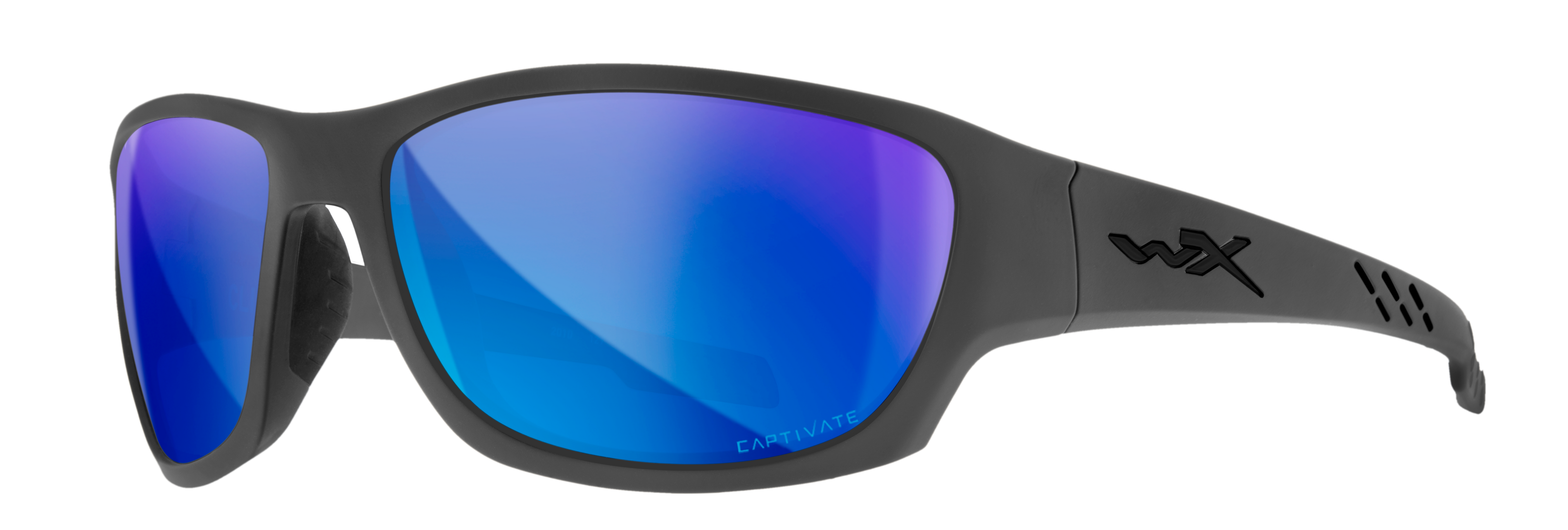 Wiley X WX CLIMB — Captivate Polarized - Blue Mirror -  Grey, Matte Grey by Wiley X - Tactical Sunglasses
