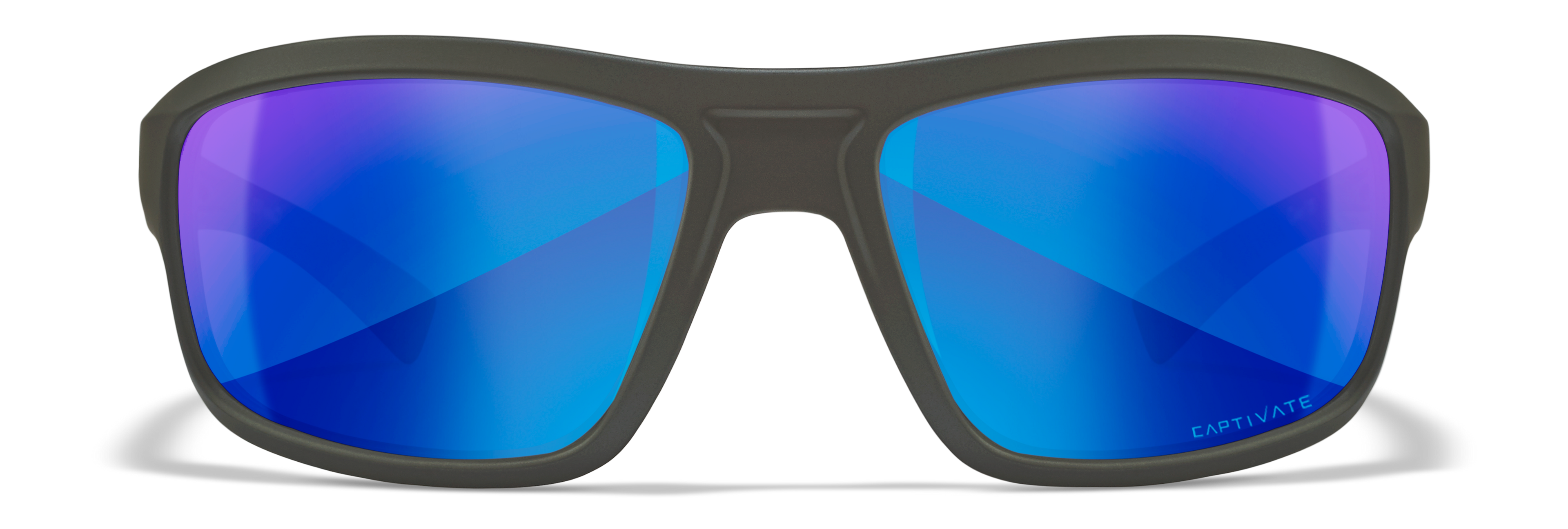 Wiley X WX CONTEND — Captivate Polarized - Blue Mirror -  Grey, Matte Graphite by Wiley X - Tactical Sunglasses