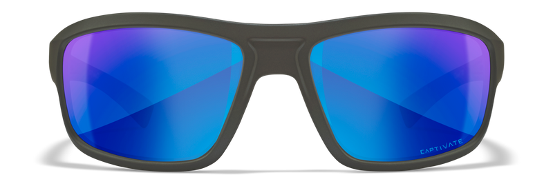 Wiley X WX CONTEND — Captivate Polarized - Blue Mirror -  Grey, Matte Graphite