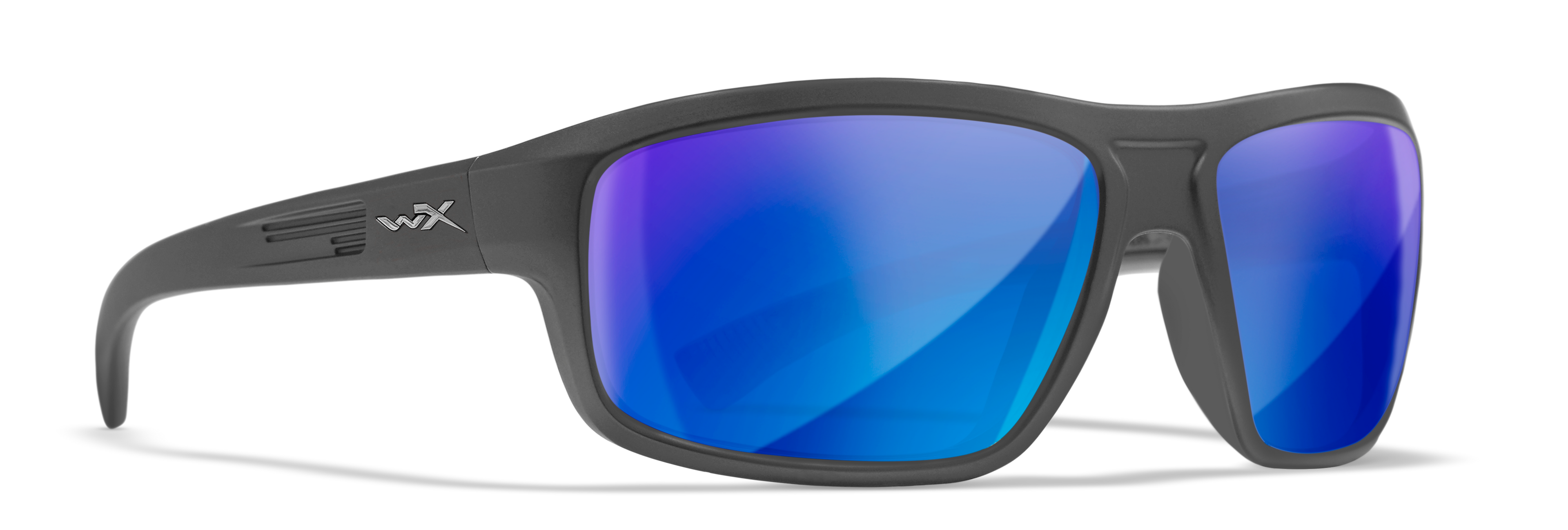 Wiley X WX CONTEND — Captivate Polarized - Blue Mirror -  Grey, Matte Graphite by Wiley X - Tactical Sunglasses