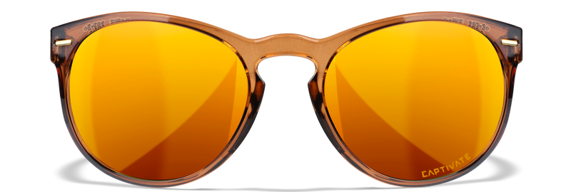 Wiley X WX COVERT — Captivate Polarized - Bronze Mirror - Copper, Crystal Rootbeer