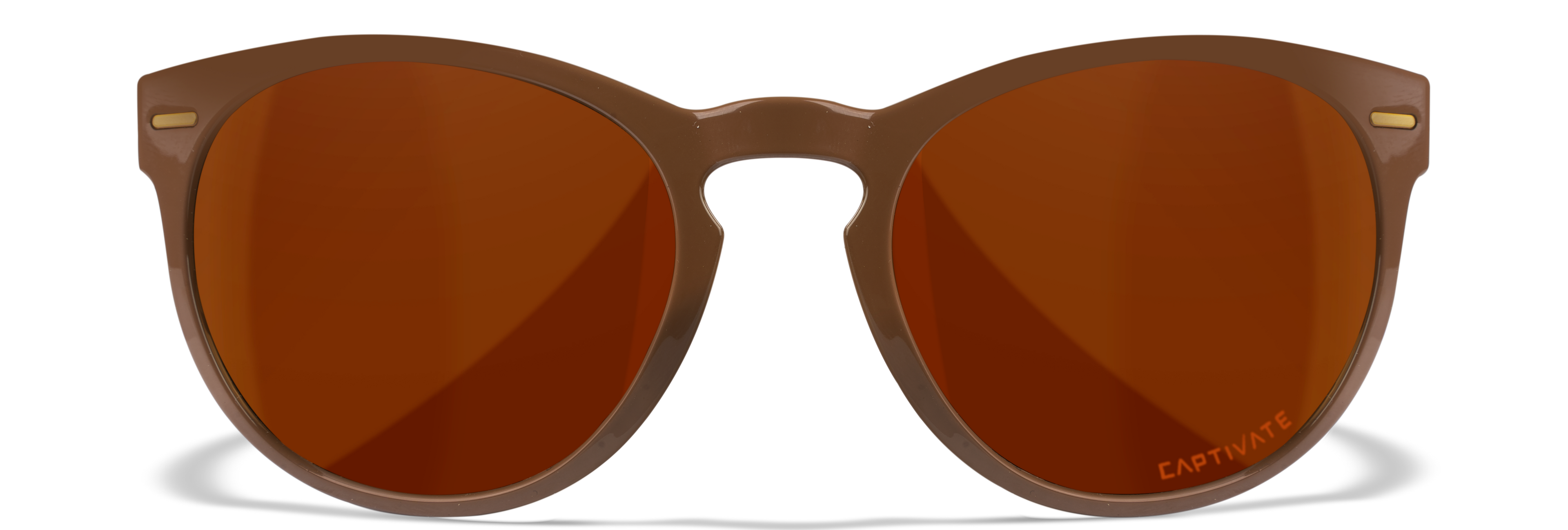 Wiley X WX COVERT — Captivate Polarized - Copper, Gloss Coffee / Crystal Brown by Wiley X - Tactical Sunglasses