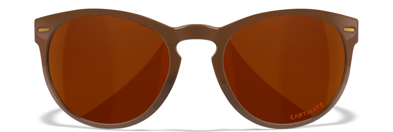 Wiley X WX COVERT — Captivate Polarized - Copper, Gloss Coffee / Crystal Brown