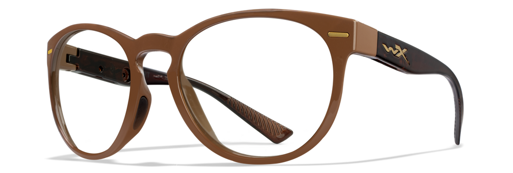 Wiley X WX COVERT — Captivate Polarized - Copper, Gloss Coffee / Crystal Brown by Wiley X - Tactical Sunglasses