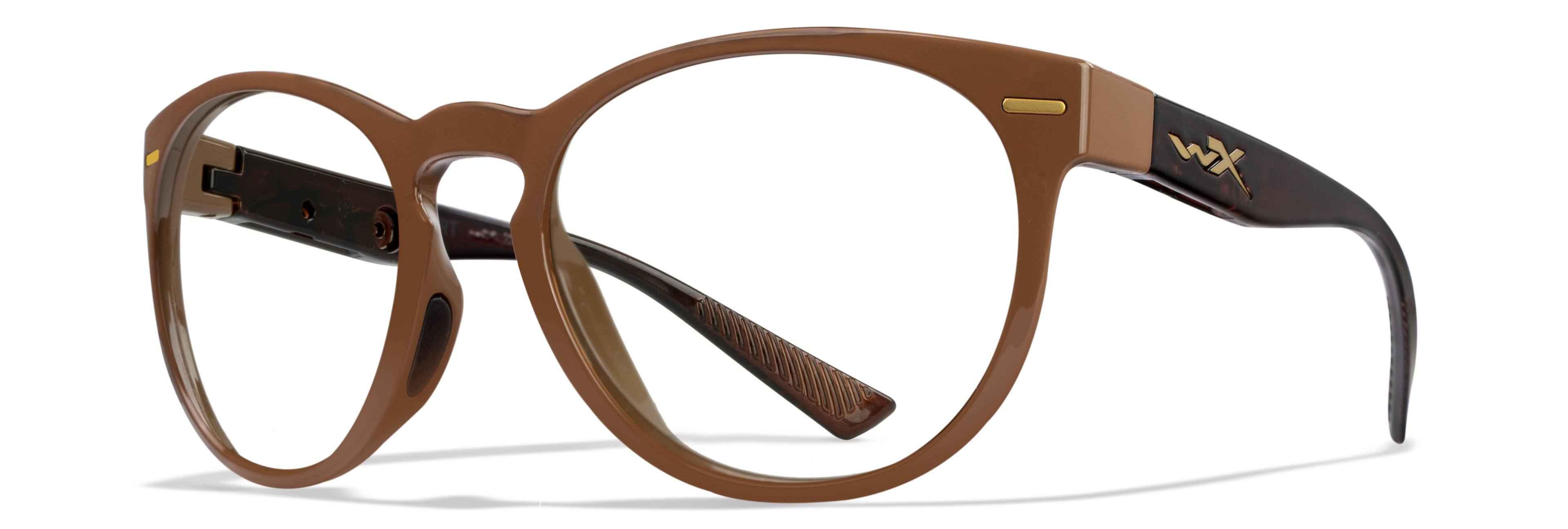 Wiley X WX COVERT — Captivate Polarized - Copper, Gloss Coffee / Crystal Brown by Wiley X - Tactical Sunglasses