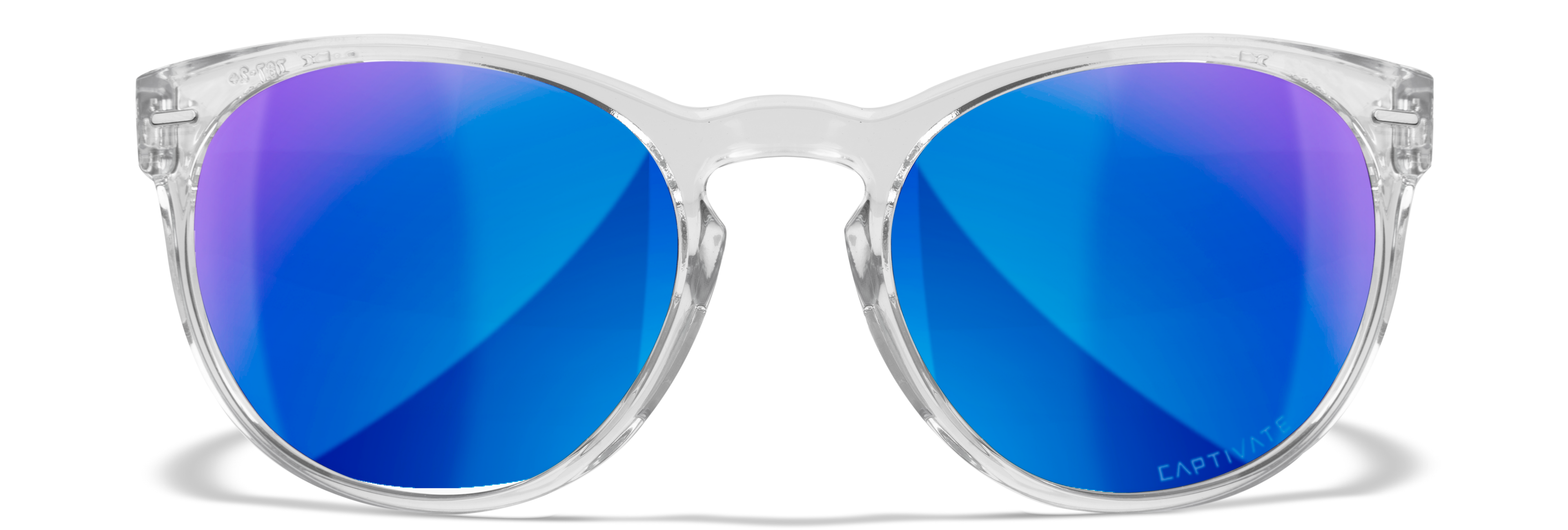 Wiley X WX COVERT — Captivate Polarized - Blue Mirror -  Grey, Gloss Crystal Light Sapphire Blue by Wiley X - Tactical Sunglasses