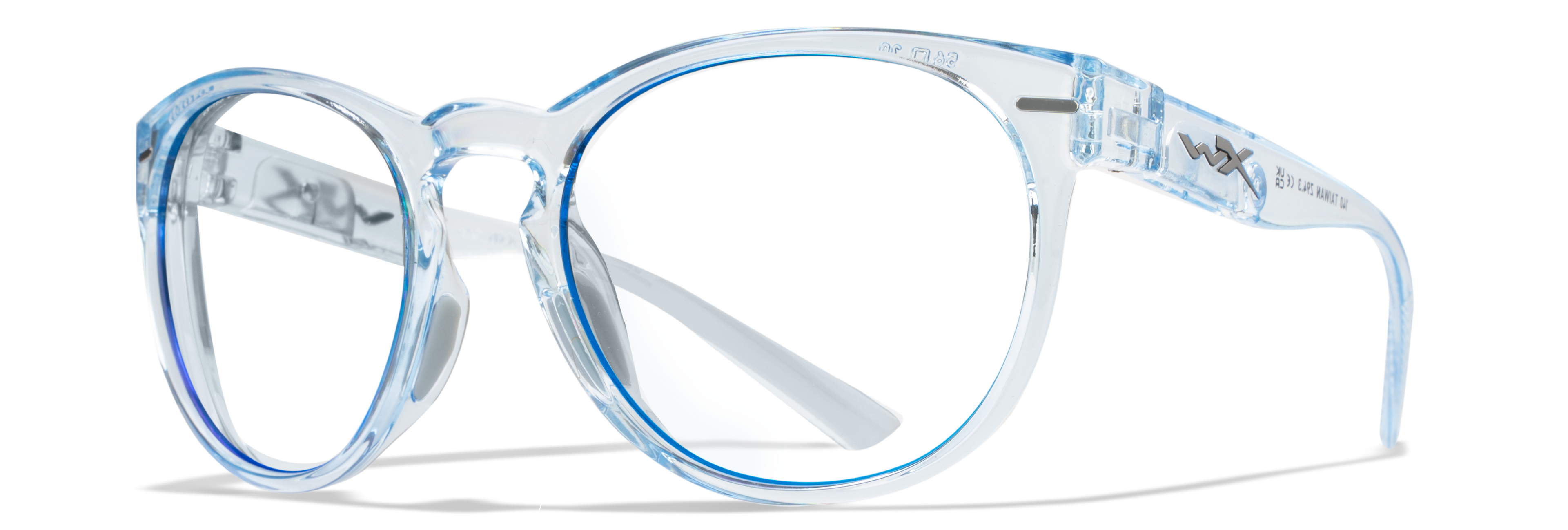 Wiley X WX COVERT — Captivate Polarized - Blue Mirror -  Grey, Gloss Crystal Light Sapphire Blue by Wiley X - Tactical Sunglasses