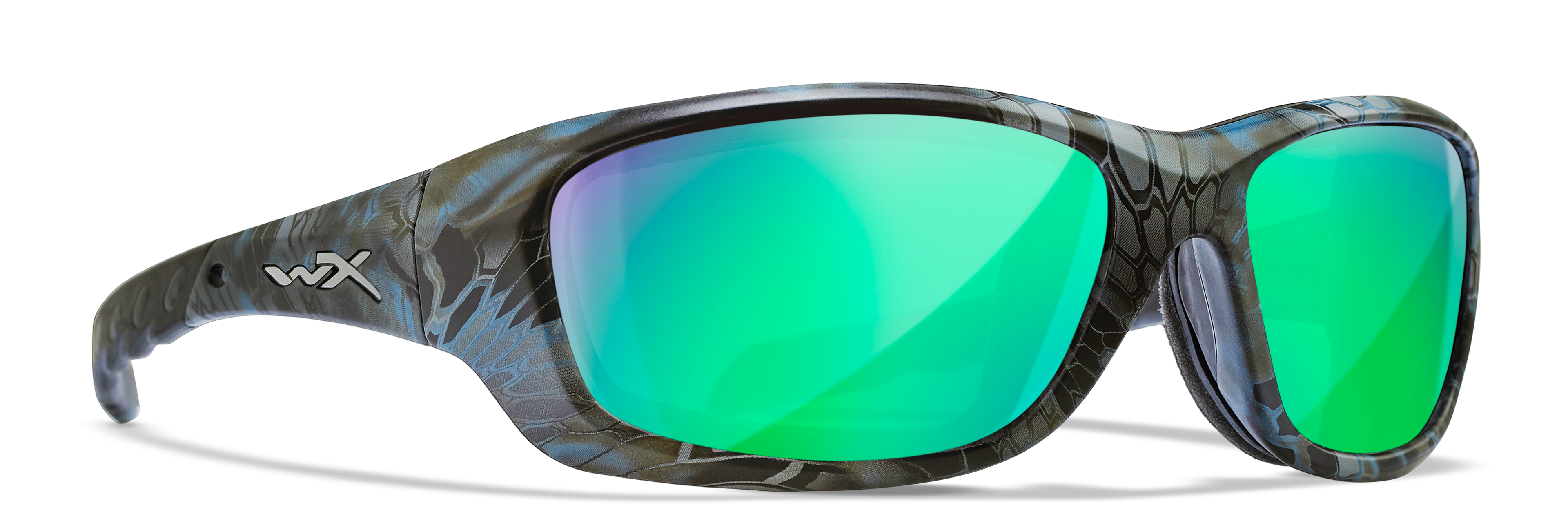 Wiley X WX GRAVITY — Captivate Polarized - Green Mirror - Amber, Kryptek Neptune by Wiley X - Tactical Sunglasses