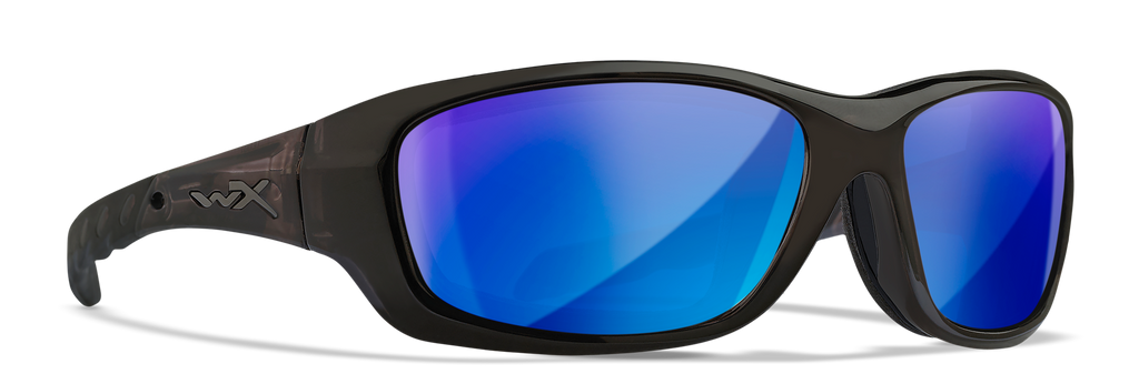 Wiley X WX GRAVITY — Captivate Polarized - Blue Mirror -  Grey, Black Crystal by Wiley X - Tactical Sunglasses
