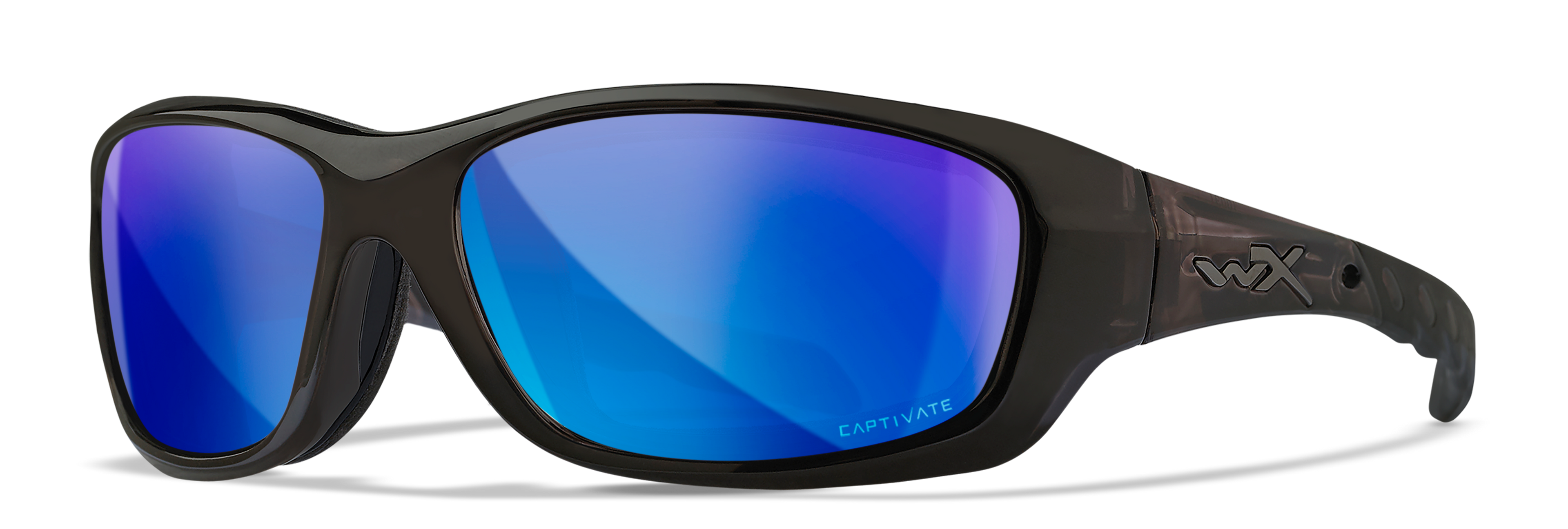 Wiley X WX GRAVITY — Captivate Polarized - Blue Mirror -  Grey, Black Crystal by Wiley X - Tactical Sunglasses
