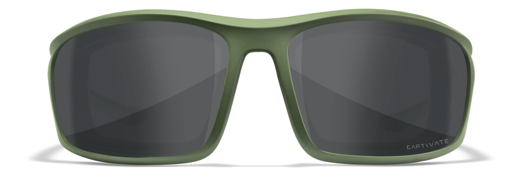Wiley X WX GRID — Captivate Polarized -  Grey, Matte Utility Green by Wiley X - Tactical Sunglasses