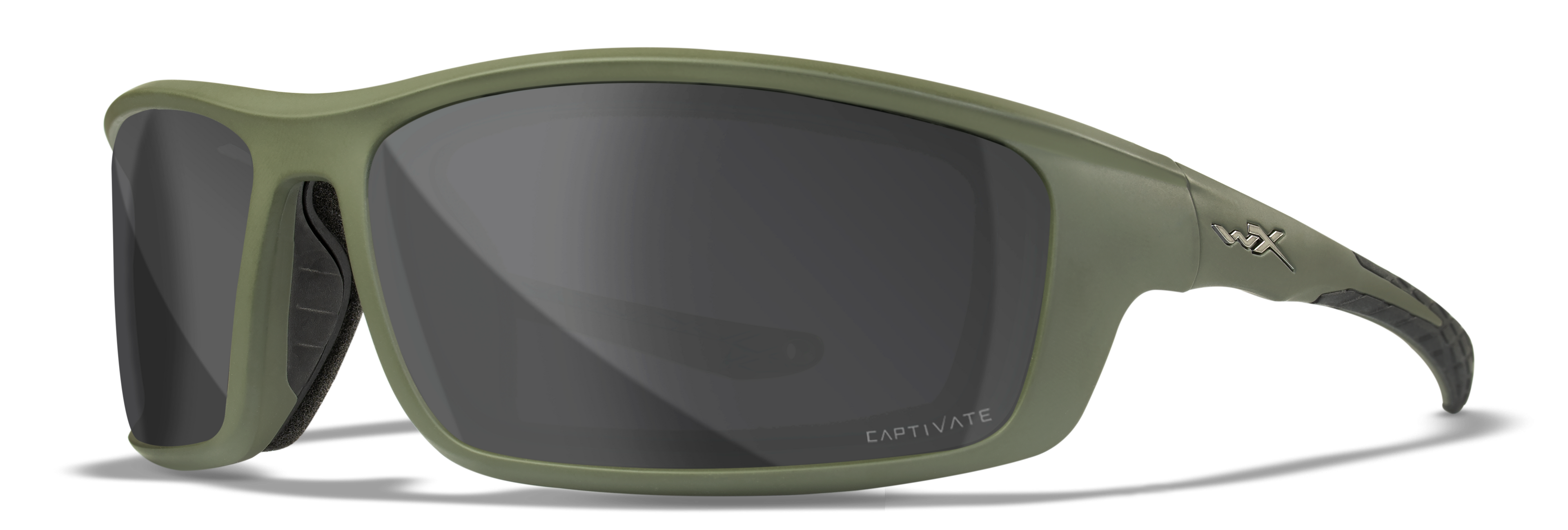 Wiley X WX GRID — Captivate Polarized -  Grey, Matte Utility Green by Wiley X - Tactical Sunglasses
