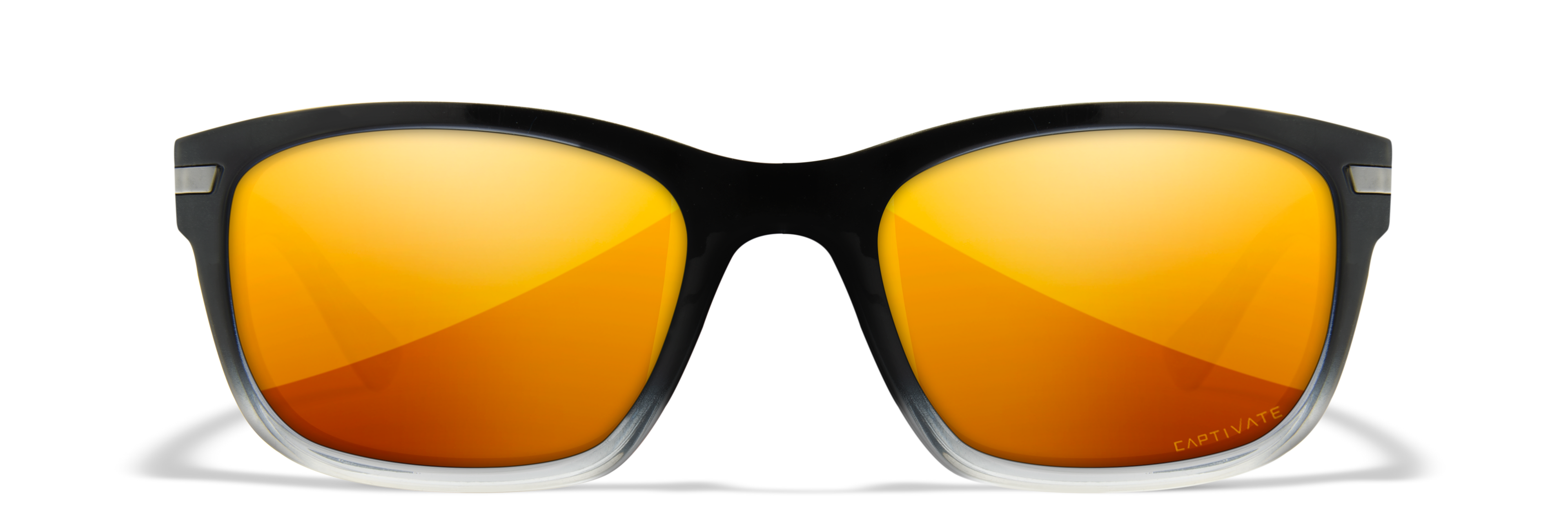 Wiley X WX HELIX — Captivate Polarized - Bronze Mirror - Copper, Gloss Black Fade To Clear Crystal by Wiley X - Tactical Sunglasses