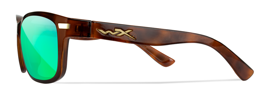 Wiley X WX HELIX — Captivate Polarized - Green Mirror - Amber, Gloss Demi by Wiley X - Tactical Sunglasses