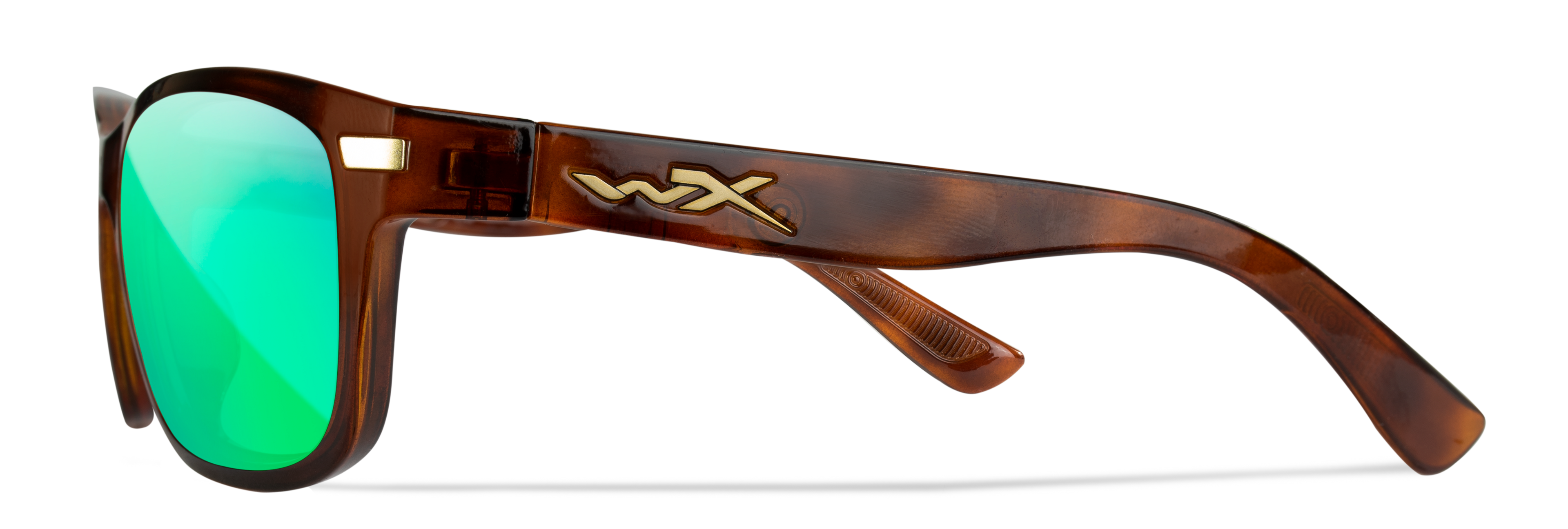 Wiley X WX HELIX — Captivate Polarized - Green Mirror - Amber, Gloss Demi by Wiley X - Tactical Sunglasses