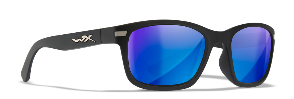 Wiley X WX HELIX — Captivate Polarized - Blue Mirror -  Grey, Matte Black by Wiley X - Tactical Sunglasses