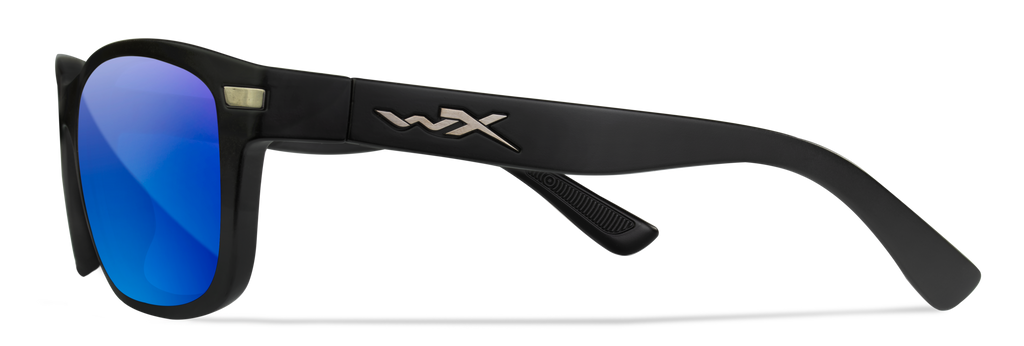 Wiley X WX HELIX — Captivate Polarized - Blue Mirror -  Grey, Matte Black by Wiley X - Tactical Sunglasses