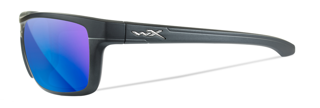 Wiley X WX KINGPIN — Captivate Polarized - Blue Mirror -  Grey, Matte Graphite by Wiley X - Tactical Sunglasses