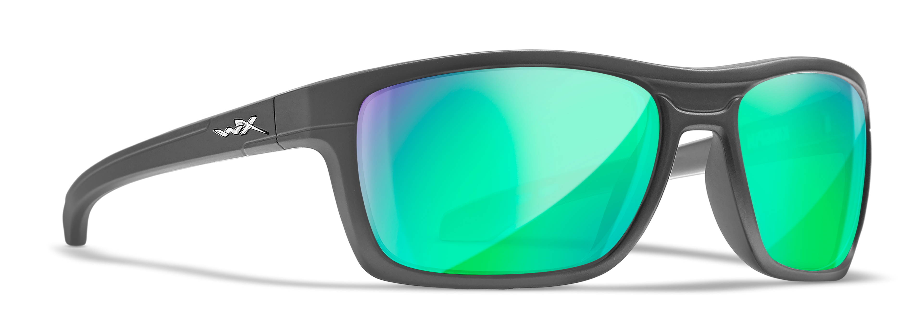 Wiley X WX KINGPIN — Captivate Polarized - Green Mirror - Amber, Matte Graphite by Wiley X - Tactical Sunglasses