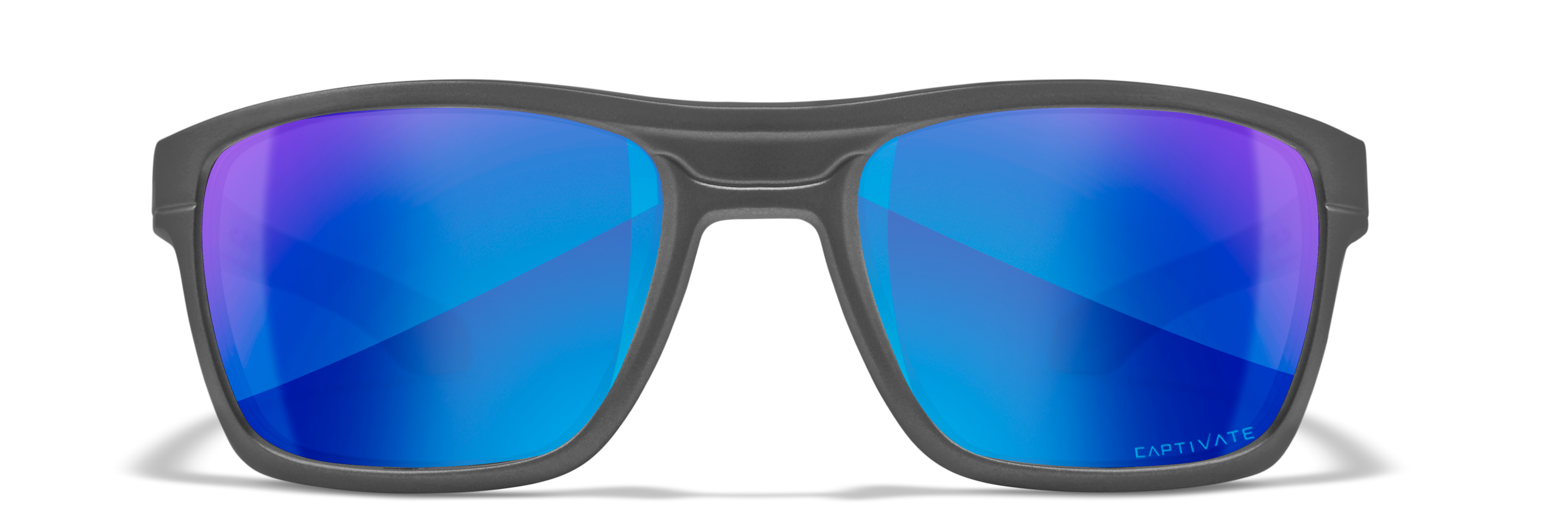 Wiley X WX KINGPIN — Captivate Polarized - Blue Mirror -  Grey, Matte Graphite by Wiley X - Tactical Sunglasses