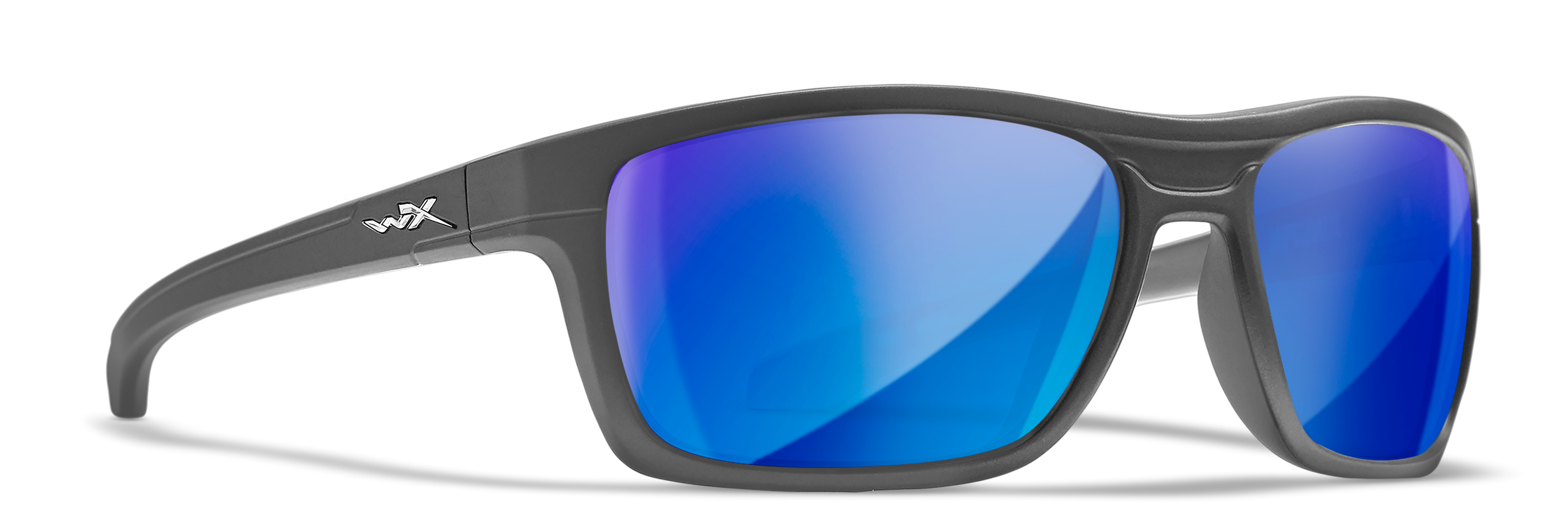 Wiley X WX KINGPIN — Captivate Polarized - Blue Mirror -  Grey, Matte Graphite by Wiley X - Tactical Sunglasses