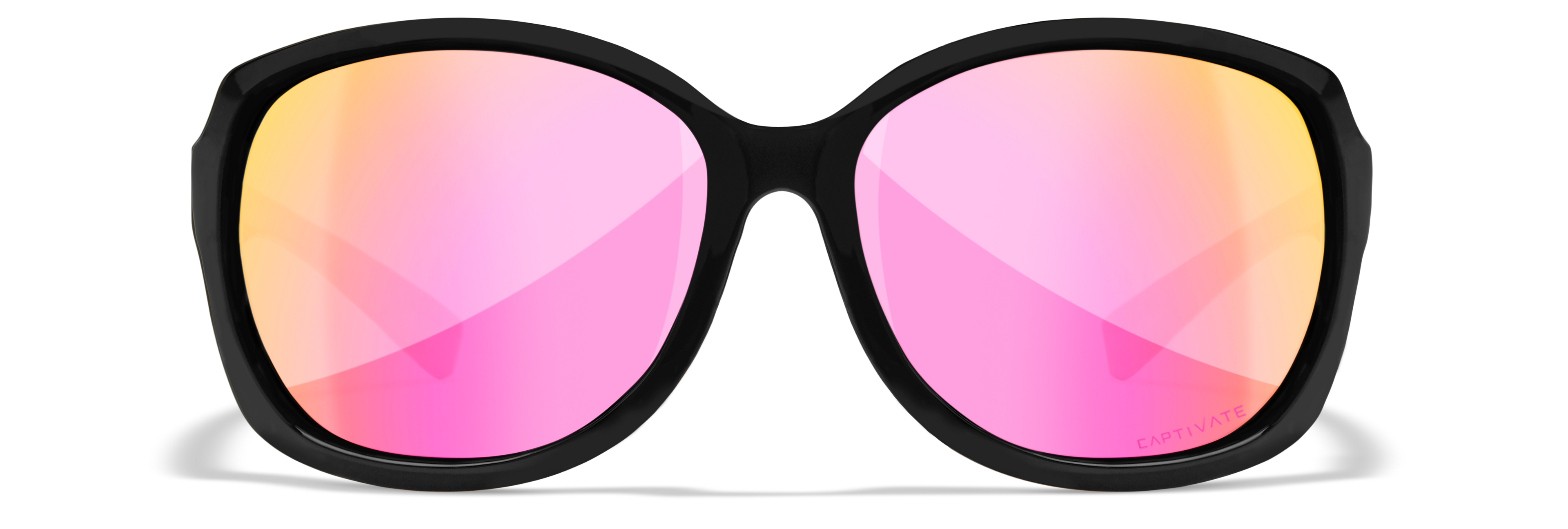 Wiley X WX MYSTIQUE — Captivate Polarized - Rose Gold Mirror -  Green, Gloss Black by Wiley X - Tactical Sunglasses