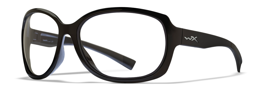 Wiley X WX MYSTIQUE — Captivate Polarized - Rose Gold Mirror -  Green, Gloss Black by Wiley X - Tactical Sunglasses