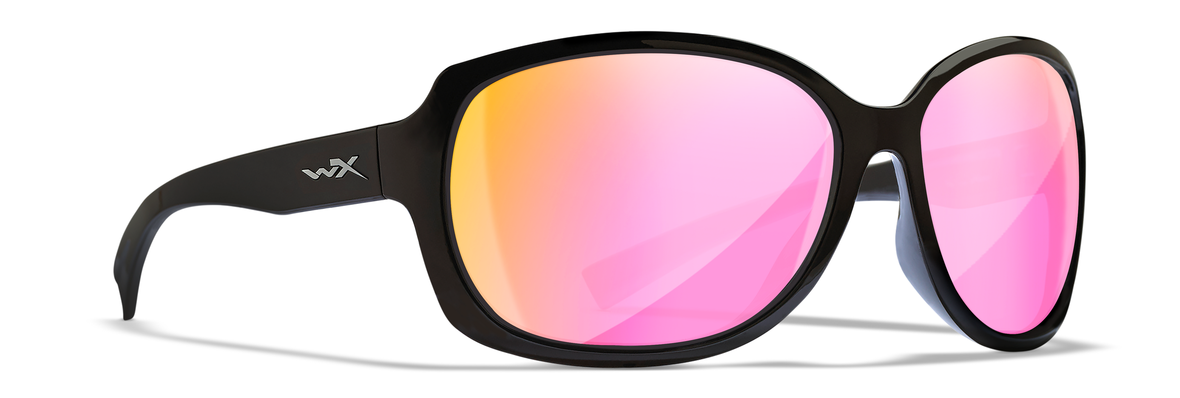 Wiley X WX MYSTIQUE — Captivate Polarized - Rose Gold Mirror -  Green, Gloss Black by Wiley X - Tactical Sunglasses