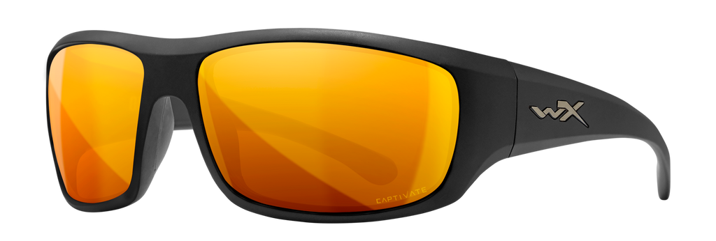 Wiley X WX OMEGA — Captivate Polarized - Bronze Mirror - Copper, Matte Black by Wiley X - Tactical Sunglasses
