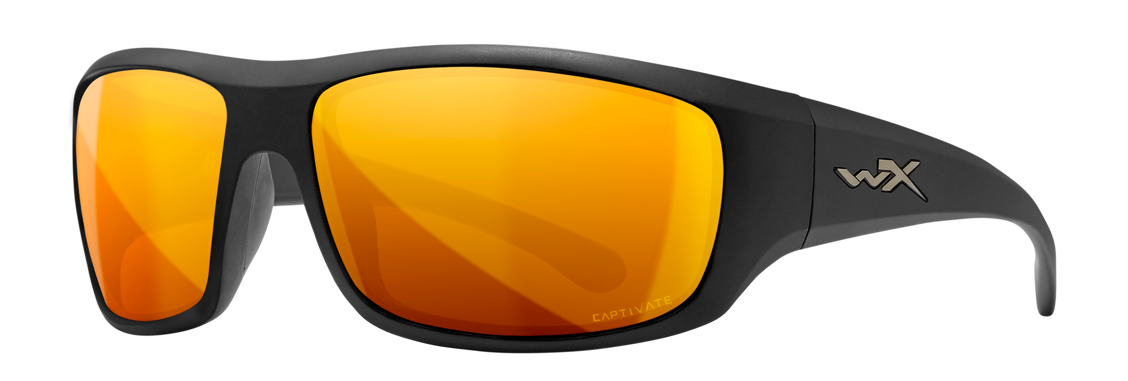 Wiley X WX OMEGA — Captivate Polarized - Bronze Mirror - Copper, Matte Black by Wiley X - Tactical Sunglasses