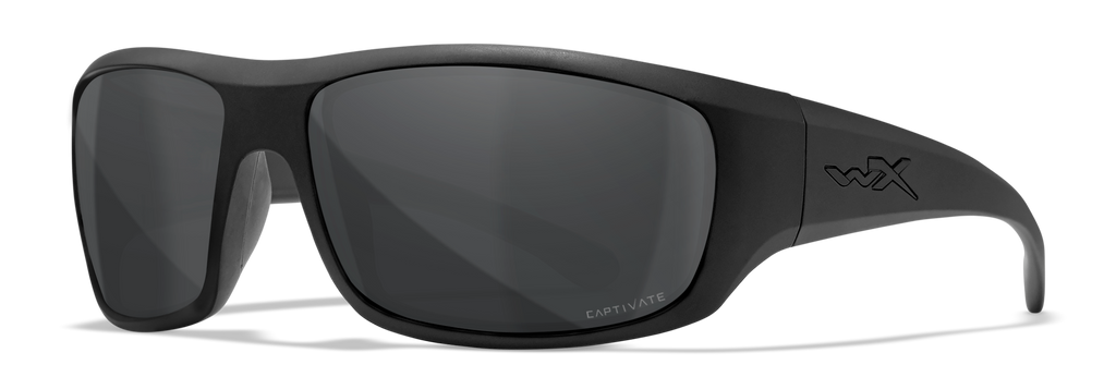 Wiley X WX OMEGA — Captivate Polarized -  Grey, Black Ops - Matte Black by Wiley X - Ballistic Eyewear