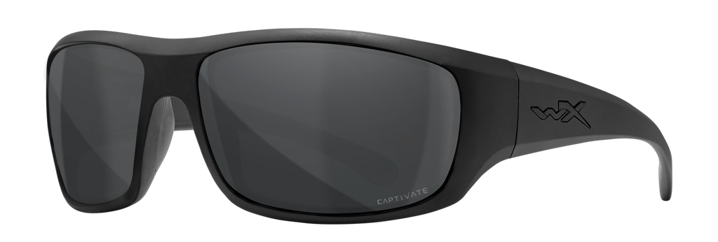 Wiley X WX OMEGA — Captivate Polarized -  Grey, Black Ops - Matte Black by Wiley X - Ballistic Eyewear
