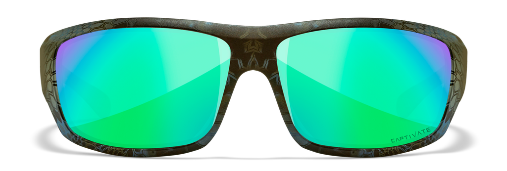 Wiley X WX OMEGA — Captivate Polarized - Green Mirror - Amber, Kryptek Neptune by Wiley X - Tactical Sunglasses