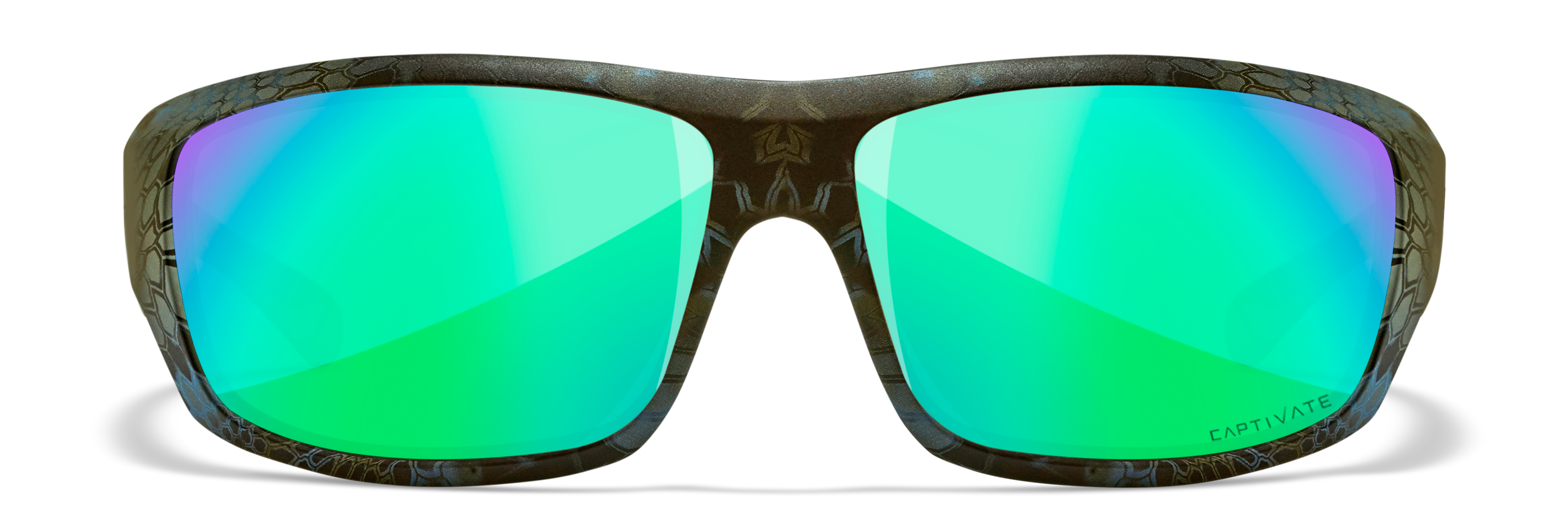 Wiley X WX OMEGA — Captivate Polarized - Green Mirror - Amber, Kryptek Neptune by Wiley X - Tactical Sunglasses
