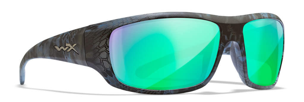 Wiley X WX OMEGA — Captivate Polarized - Green Mirror - Amber, Kryptek Neptune by Wiley X - Tactical Sunglasses