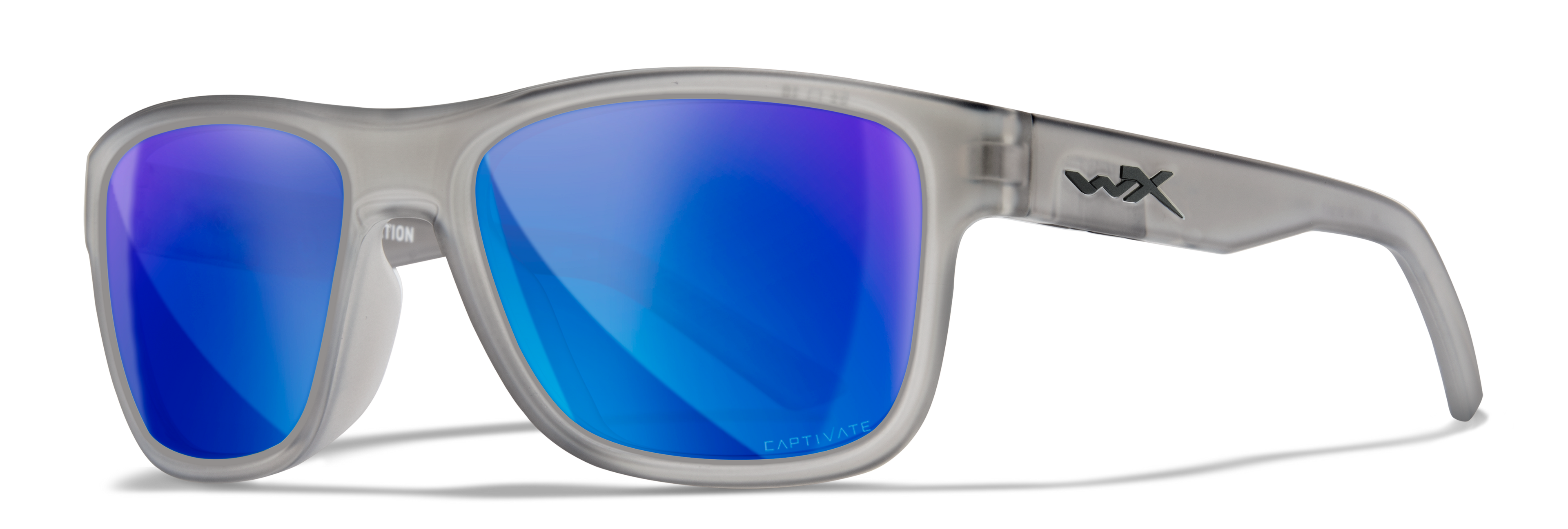 Wiley X WX OVATION — Captivate Polarized - Blue Mirror -  Grey, Matte Slate by Wiley X - Tactical Sunglasses