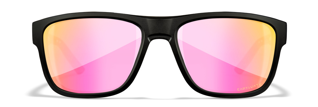Wiley X WX OVATION — Captivate Polarized - Rose Gold Mirror -  Green, Matte Black by Wiley X - Tactical Sunglasses