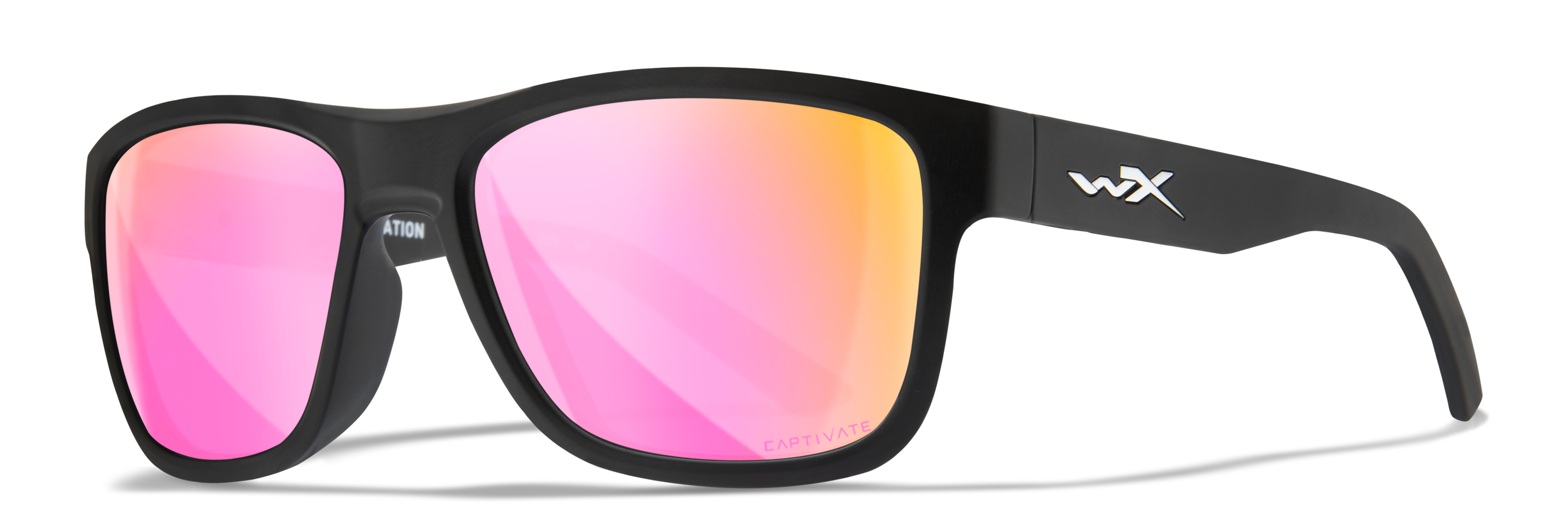 Wiley X WX OVATION — Captivate Polarized - Rose Gold Mirror -  Green, Matte Black by Wiley X - Tactical Sunglasses