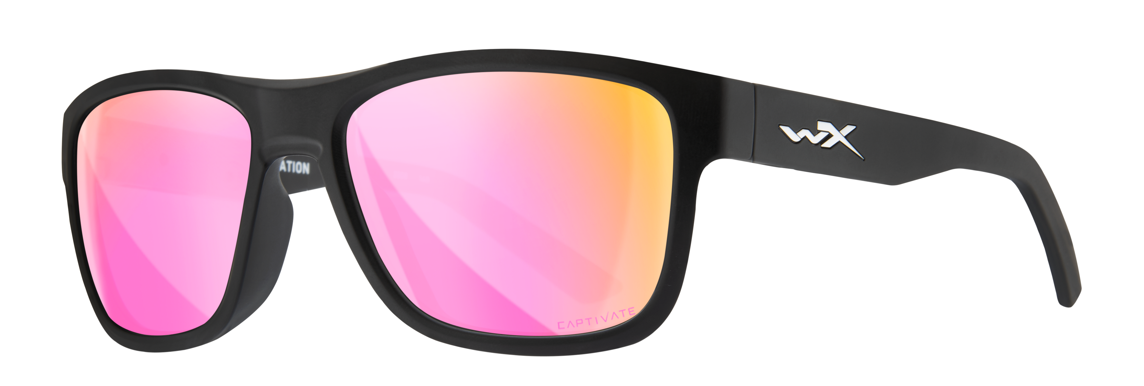 Wiley X WX OVATION — Captivate Polarized - Rose Gold Mirror -  Green, Matte Black by Wiley X - Tactical Sunglasses