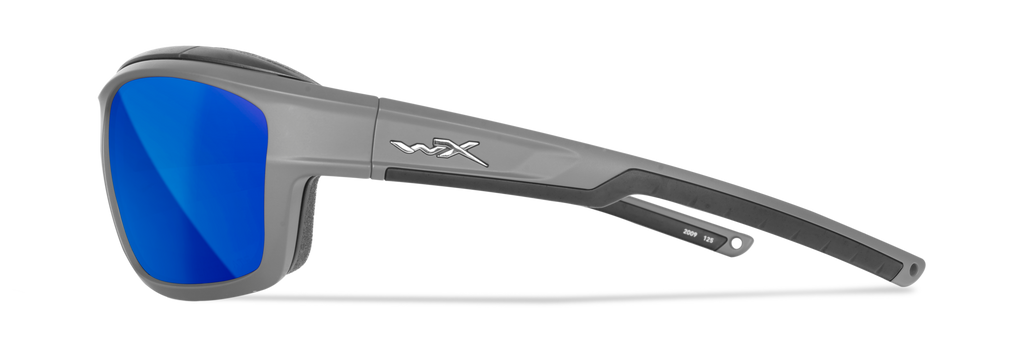 Wiley X WX OZONE — Captivate Polarized - Blue Mirror -  Grey, Matte Grey by Wiley X - Tactical Sunglasses