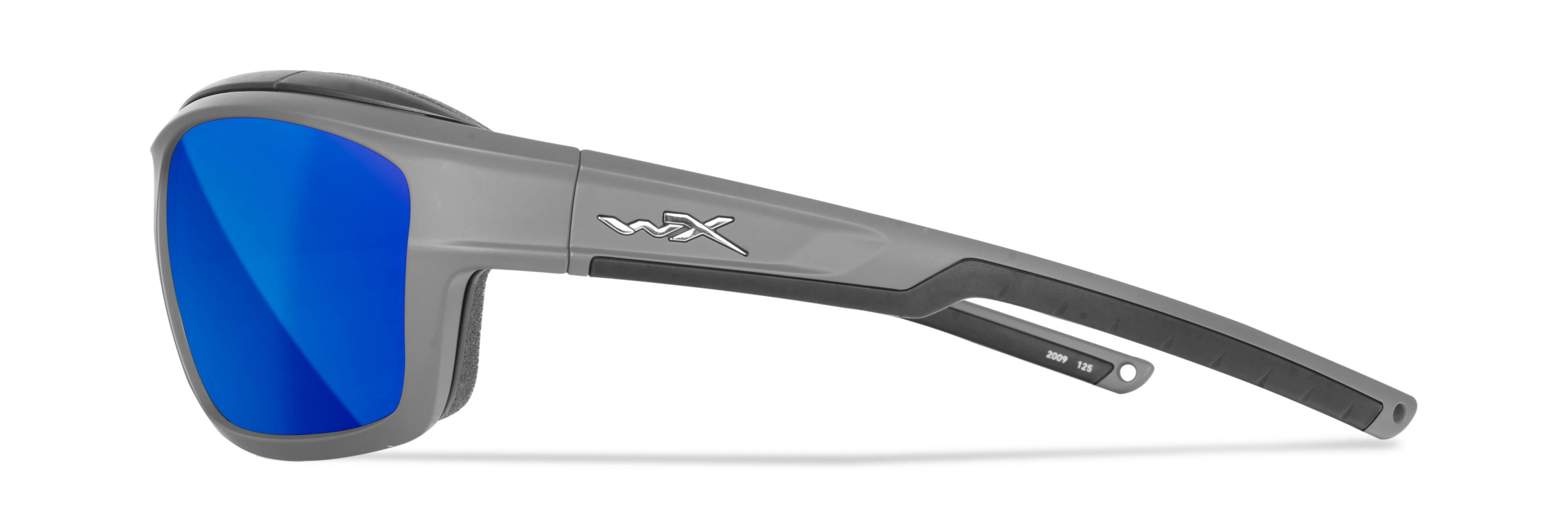 Wiley X WX OZONE — Captivate Polarized - Blue Mirror -  Grey, Matte Grey by Wiley X - Tactical Sunglasses