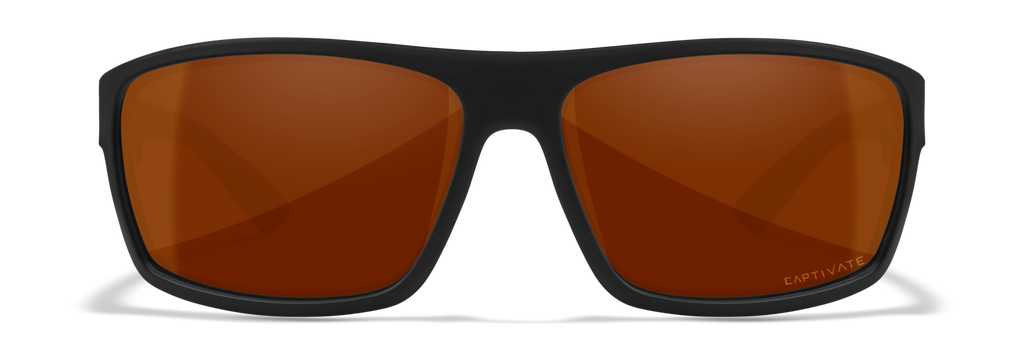 Wiley X WX PEAK — Captivate Polarized - Copper, Matte Black by Wiley X - Tactical Sunglasses