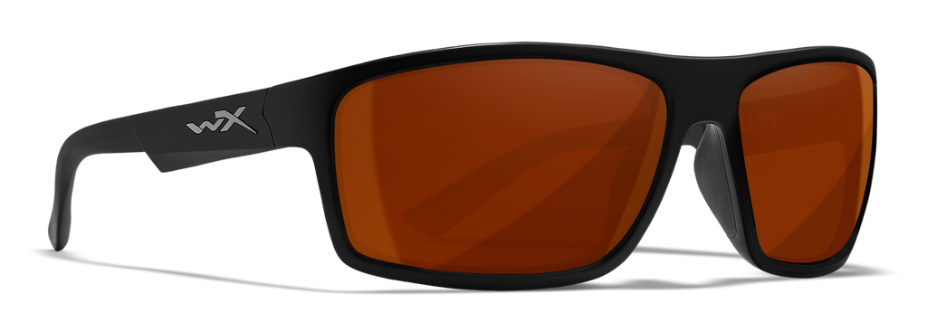 Wiley X WX PEAK — Captivate Polarized - Copper, Matte Black by Wiley X - Tactical Sunglasses