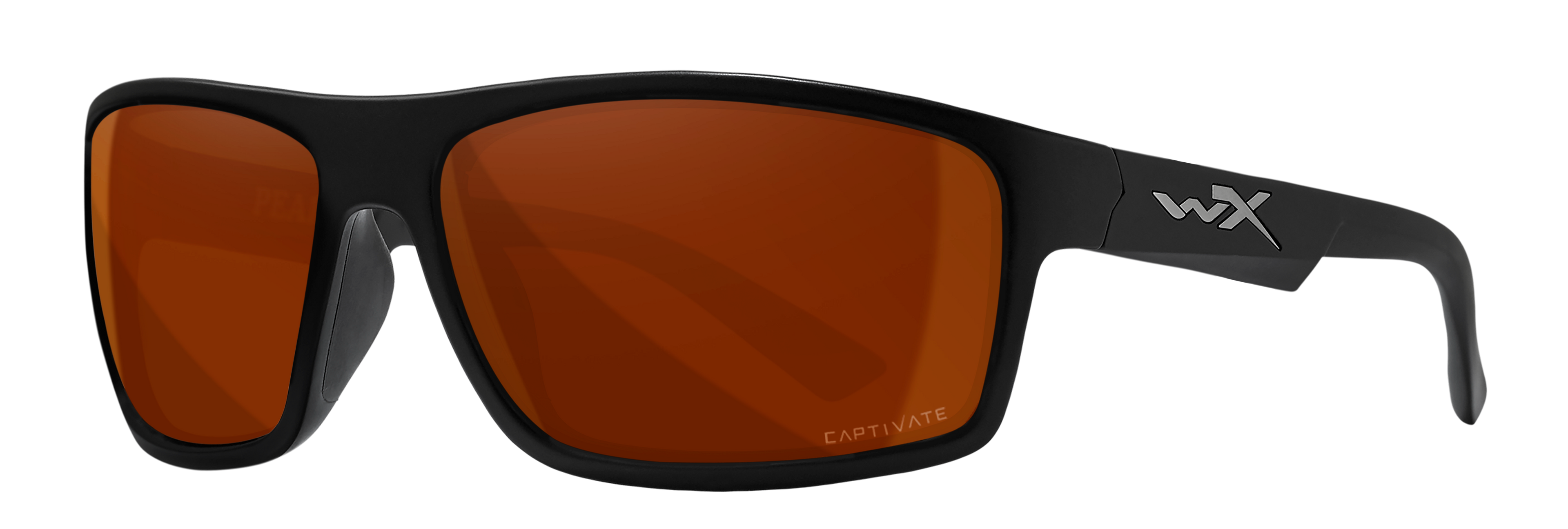 Wiley X WX PEAK — Captivate Polarized - Copper, Matte Black by Wiley X - Tactical Sunglasses