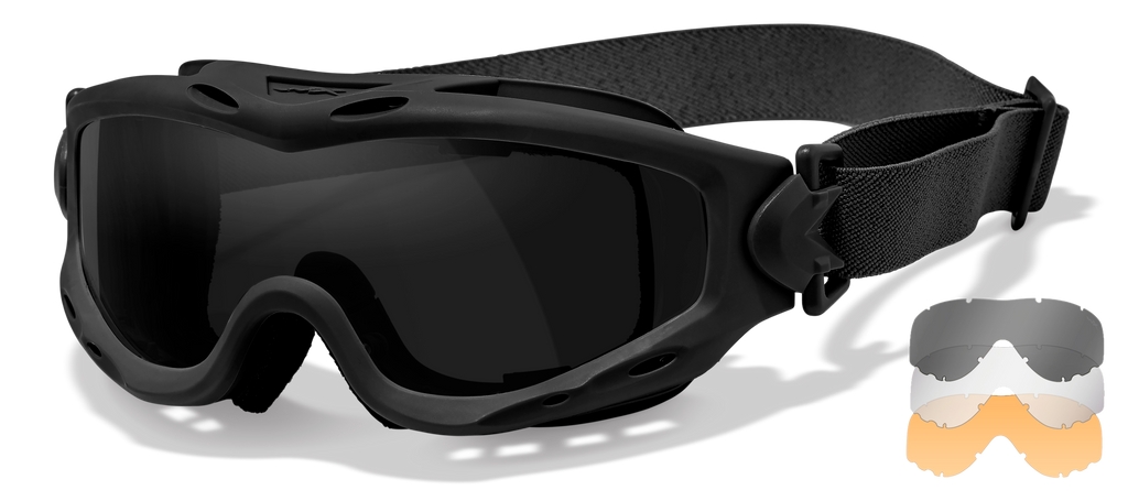 Wiley X SPEAR — Dual  Grey + Clear + Light Rust, Matte Black by Wiley X - Tactical Goggles