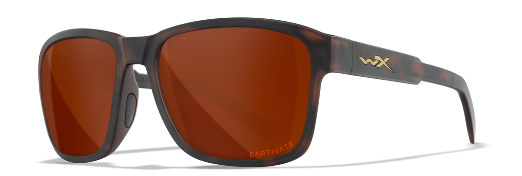 Wiley X WX TREK — Captivate Polarized - Copper, Matte Havana Brown by Wiley X - Tactical Sunglasses