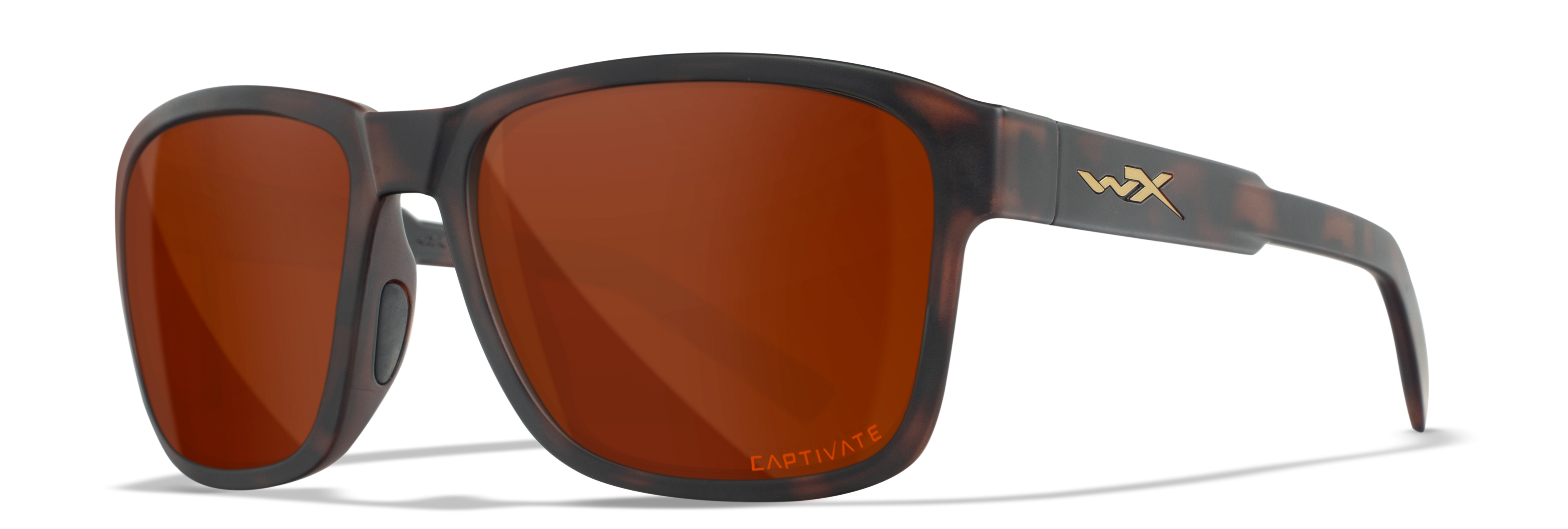 Wiley X WX TREK — Captivate Polarized - Copper, Matte Havana Brown by Wiley X - Tactical Sunglasses