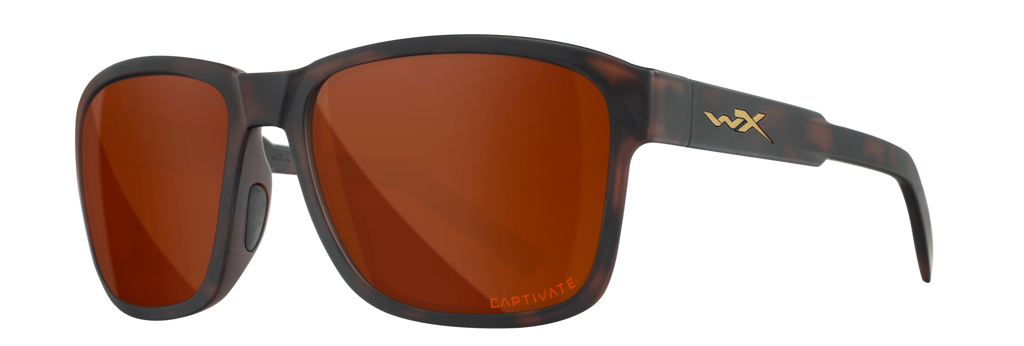 Wiley X WX TREK — Captivate Polarized - Copper, Matte Havana Brown by Wiley X - Tactical Sunglasses